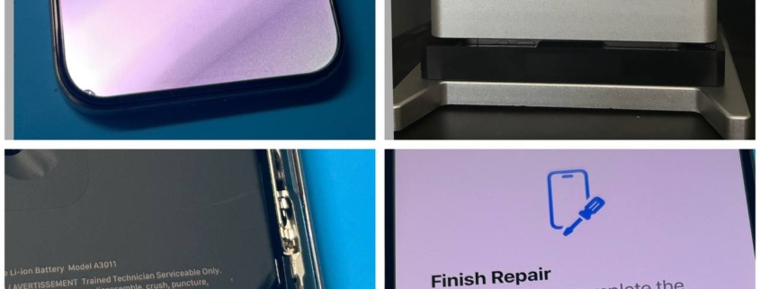 Vervanging van een defect iPhone 15 Pro scherm met een origineel display in de werkplaats van iRepair Waterland.