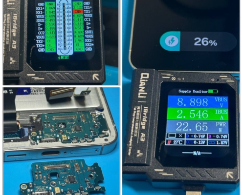 Vervanging van een defecte Samsung Galaxy S24 oplaadpoort in de werkplaats van iRepair Waterland.